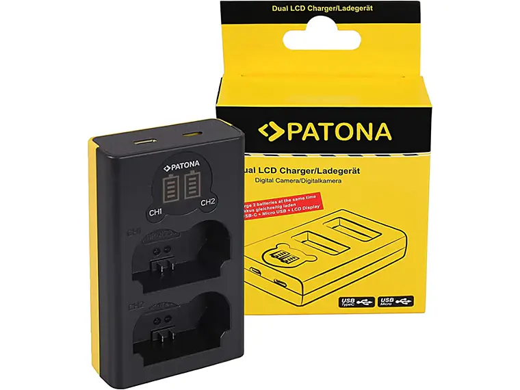 Patona Cargador Dual LCD NP-W235 1