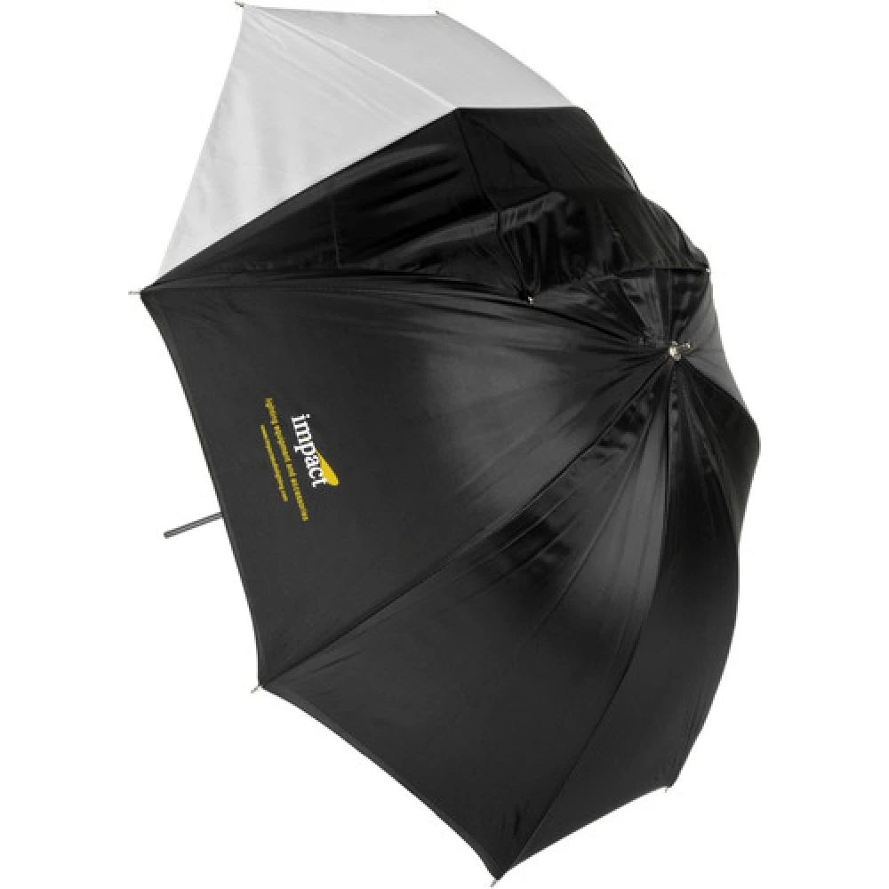 Impact  Paraguas convertible blanco satinado/negro 152cm