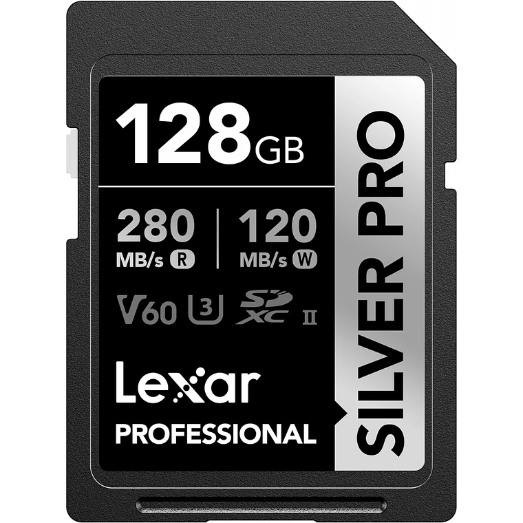 Tarjeta de memoria SDXC Lexar  128GB Profesional SILVE4R PRO UHS-II 1