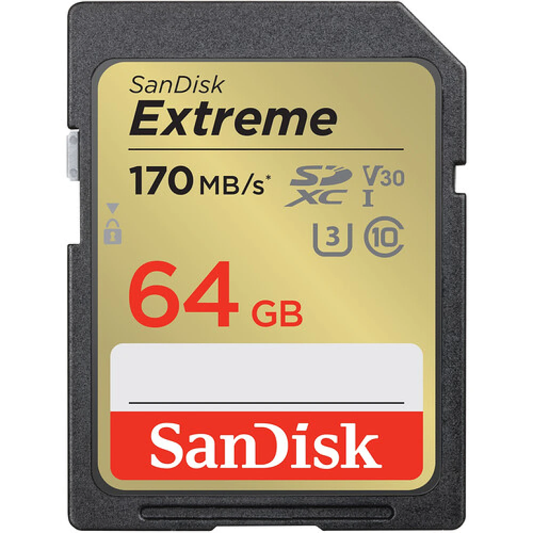 Sandisk SDXC Extreme 64GB 170mb/s V30 1