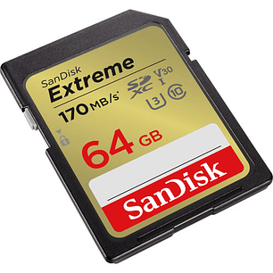 Sandisk SDXC Extreme 64GB 170mb/s V30