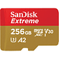 Sandisk SanDisk Extreme 256gb microSDXC UHS-I 130 mb/s W 190mb/s R - Miniatura 1