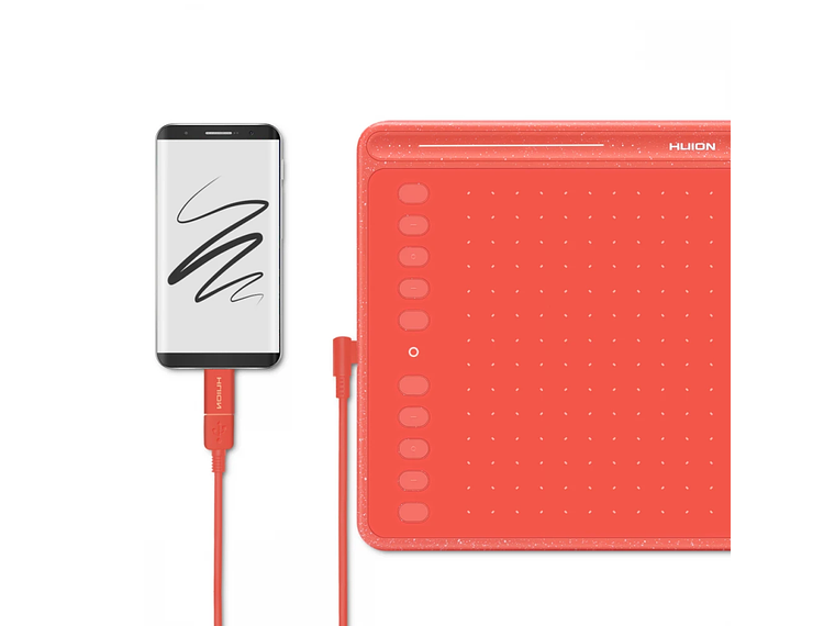 HUION PEN TABLET INSPIROY H611 ROJA 2