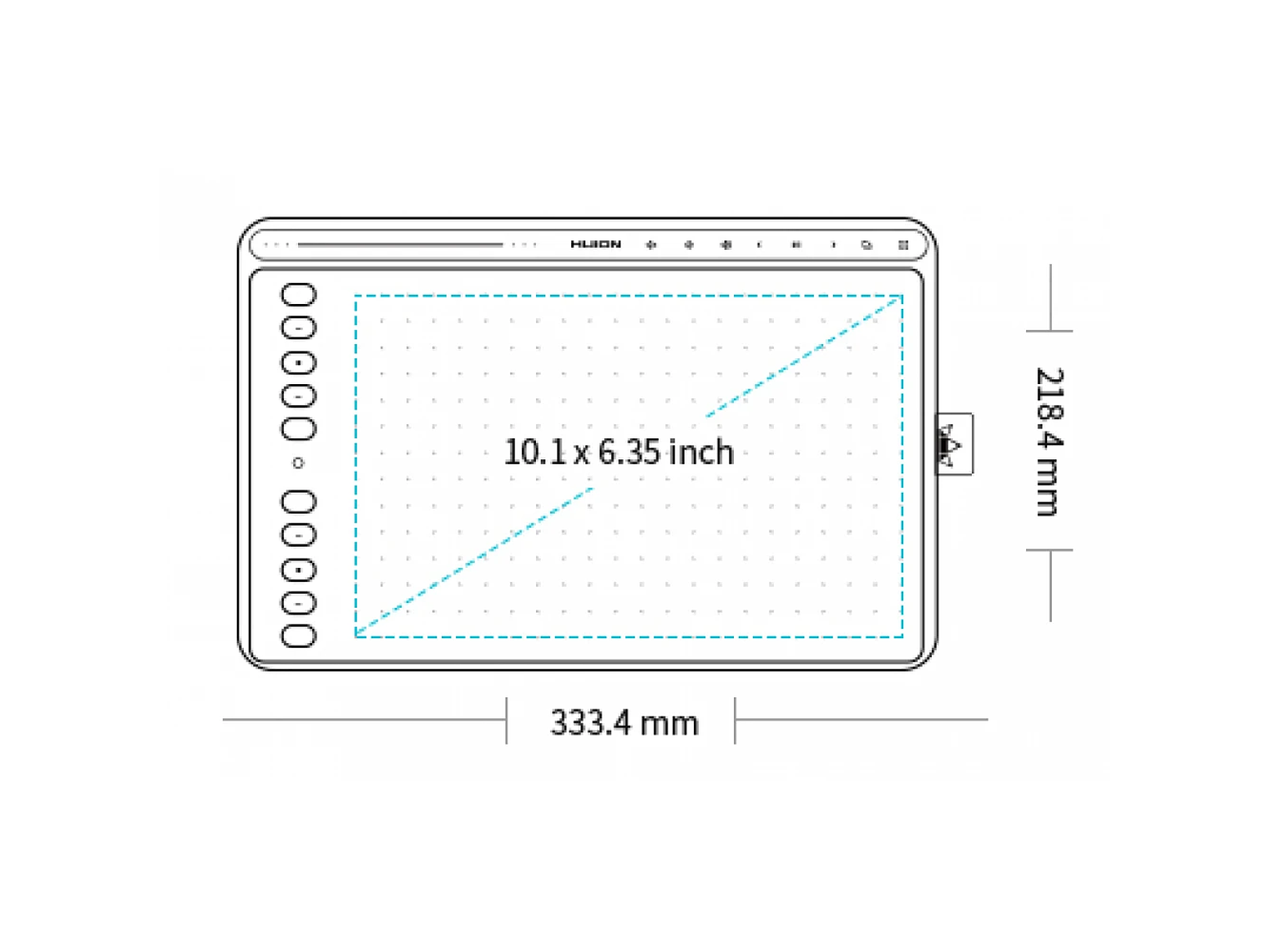 HUION PEN TABLET INSPIROY H611 ROJA 3
