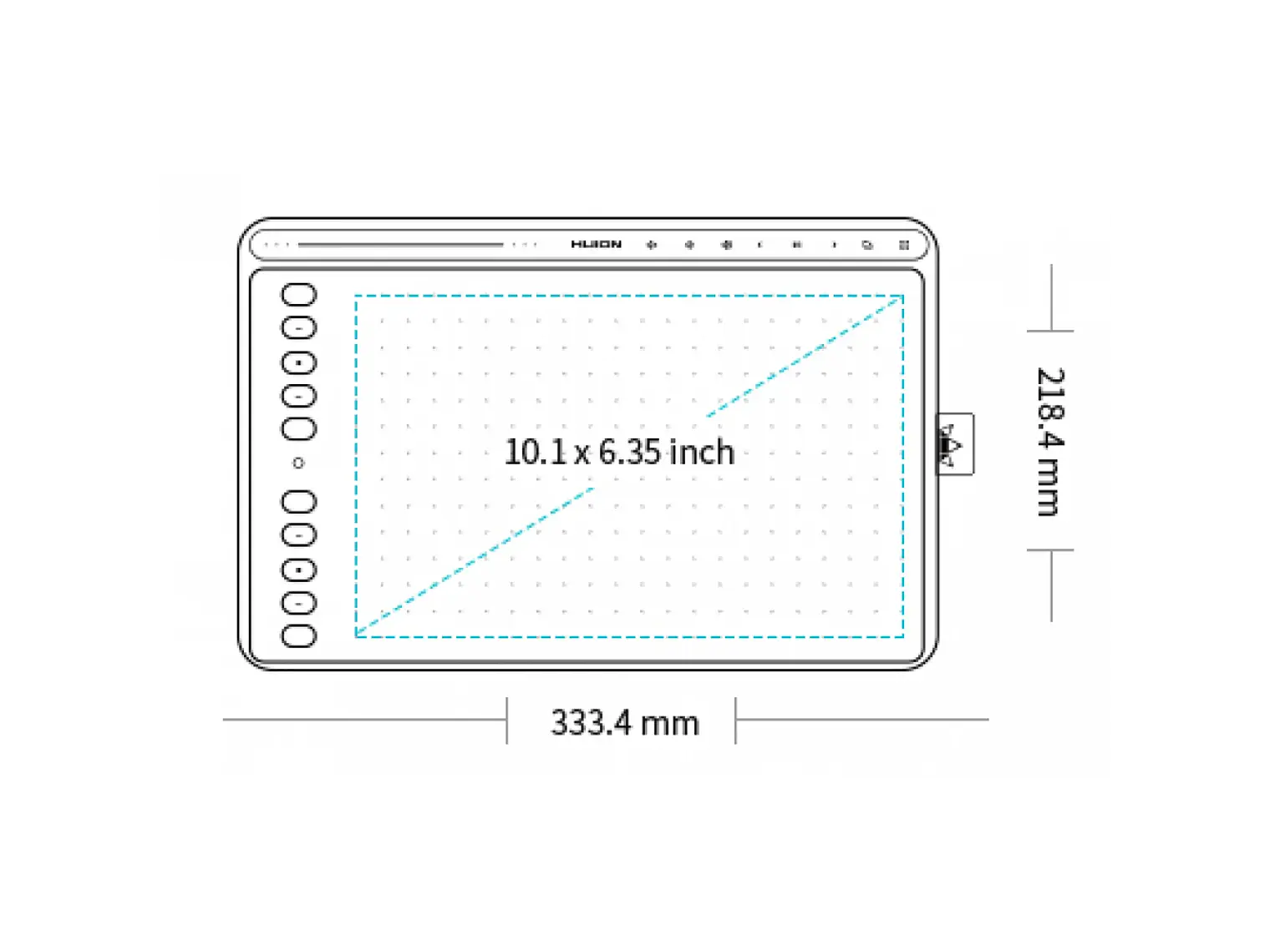 HUION PEN TABLET INSPIROY H611 Gris 2