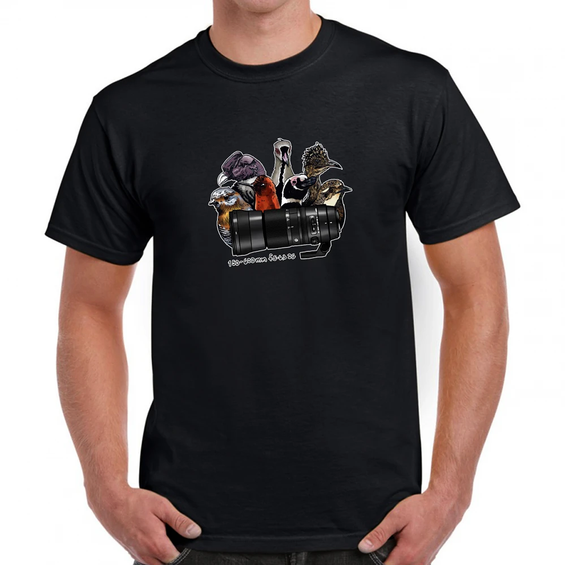 Polera Negra con Diseño de Aves Color 1