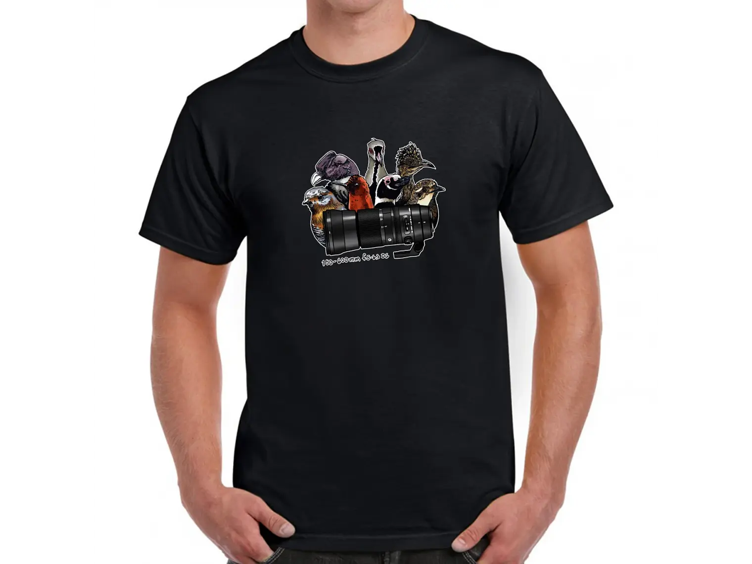 Polera Negra con Diseño de Aves Color 1