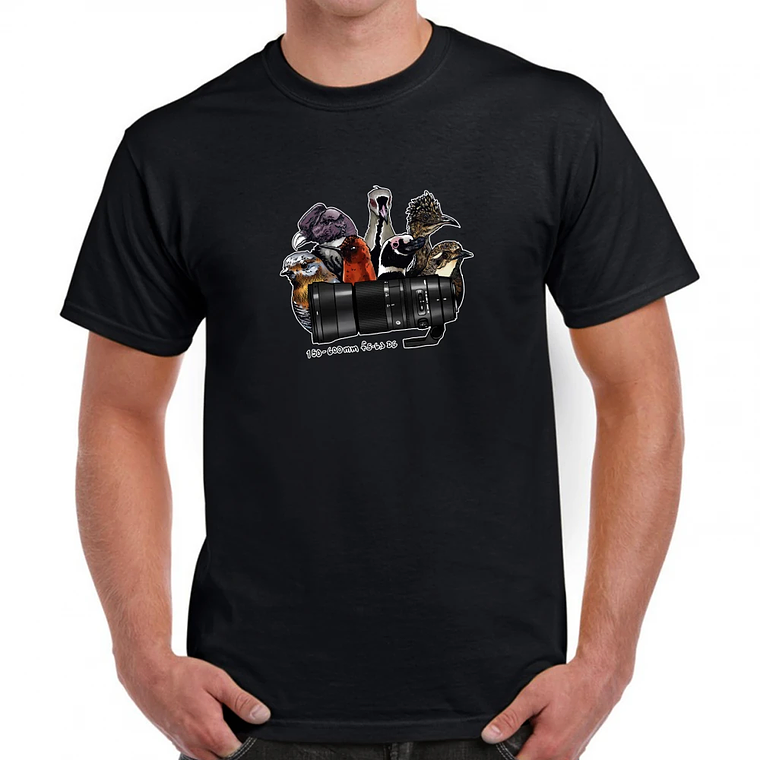 Polera Negra con Diseño de Aves Color 1