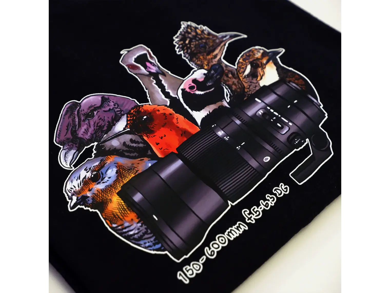 Polera Negra con Diseño de Aves Color 2