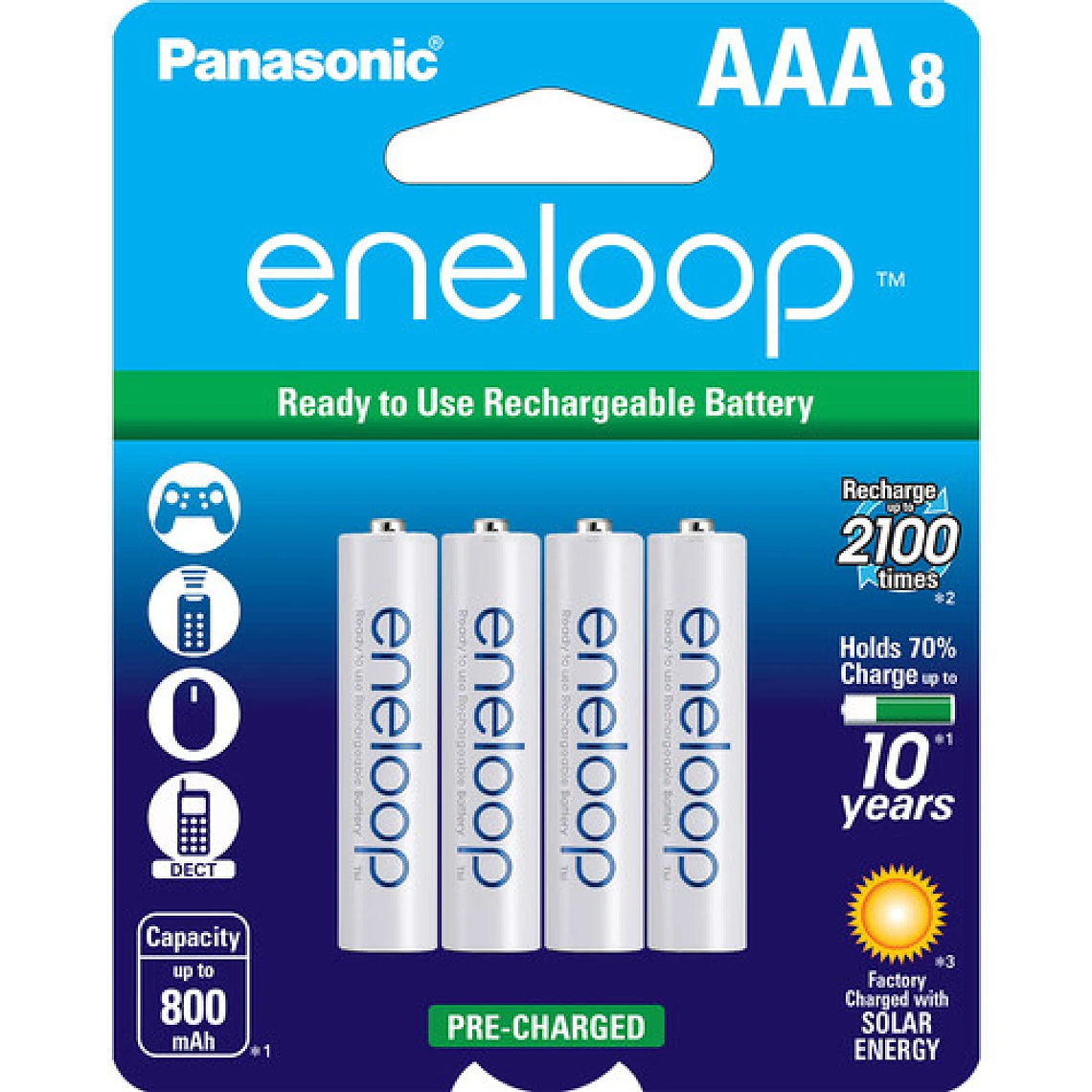 Pilas Eneloop AAA 800mAh x8 unidades 1