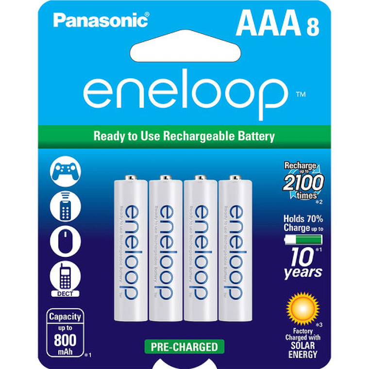 Pilas Eneloop AAA 800mAh x8 unidades 1