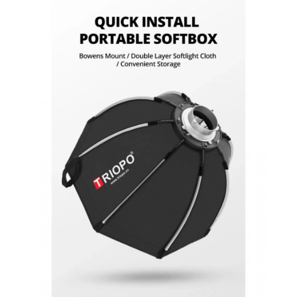Triopo K2-90 Softbox Octogonal Armado facil. 90cm Bowens 2