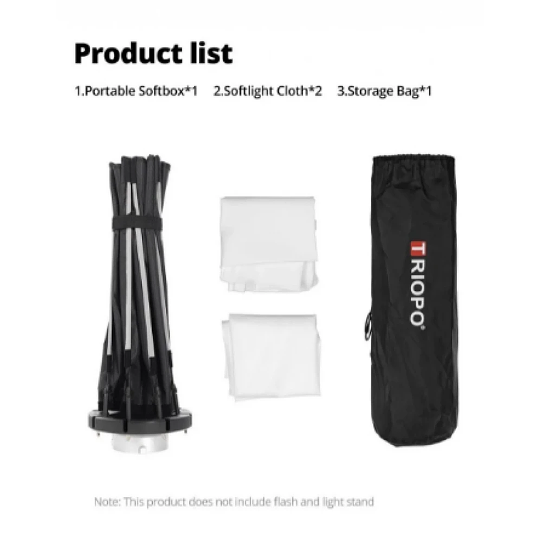 Triopo K2-90 Softbox Octogonal Armado facil. 90cm Bowens 5