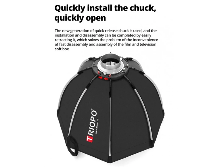 Triopo k2-120 Softbox Octogonal Armado facil. 120cm Bowens 1