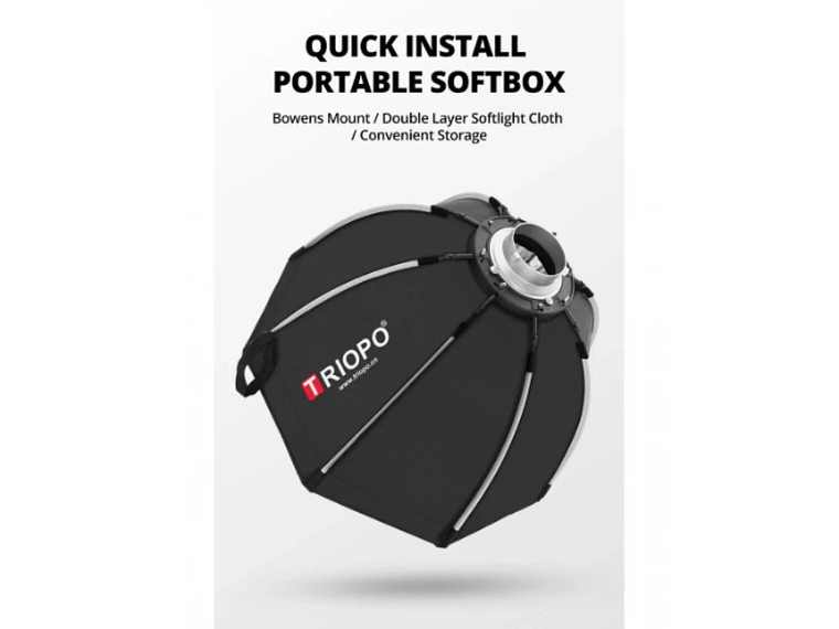 Triopo k2-120 Softbox Octogonal Armado facil. 120cm Bowens 2