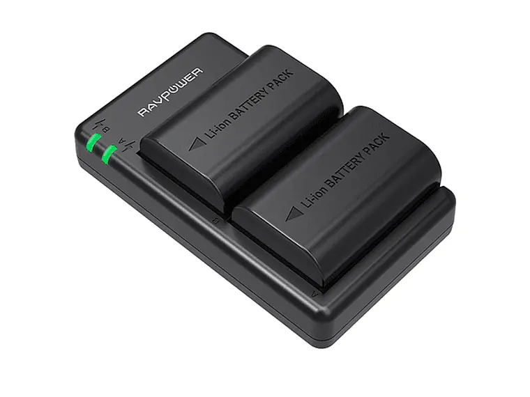 Ravpower  Bateria Reemplazo Canon LP-E6 Kit 2x con Cargador USB 2