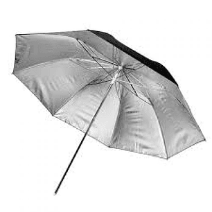 Paraguas reflector plateado 100 cm mircopro 