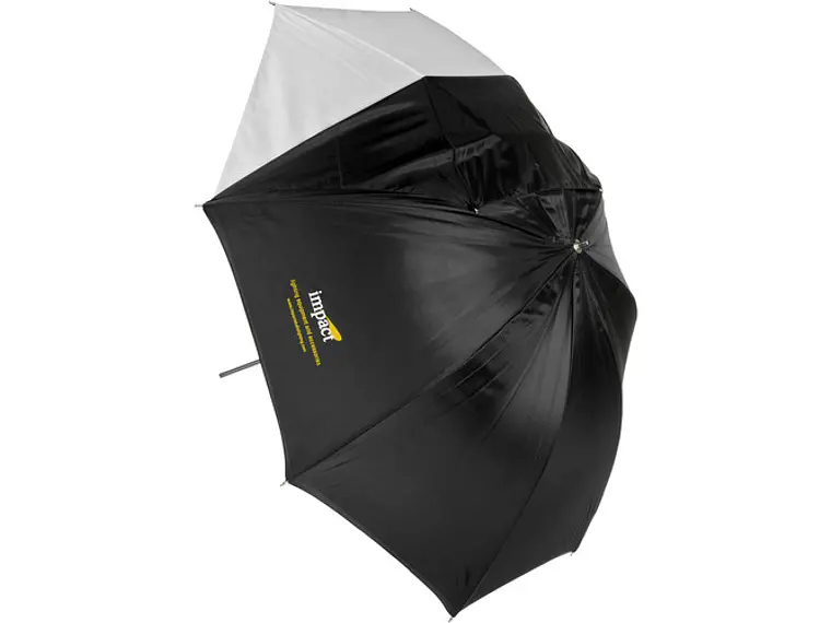 UBBW32 Impact Paraguas convertible blanco satinado/negro 80cm  1