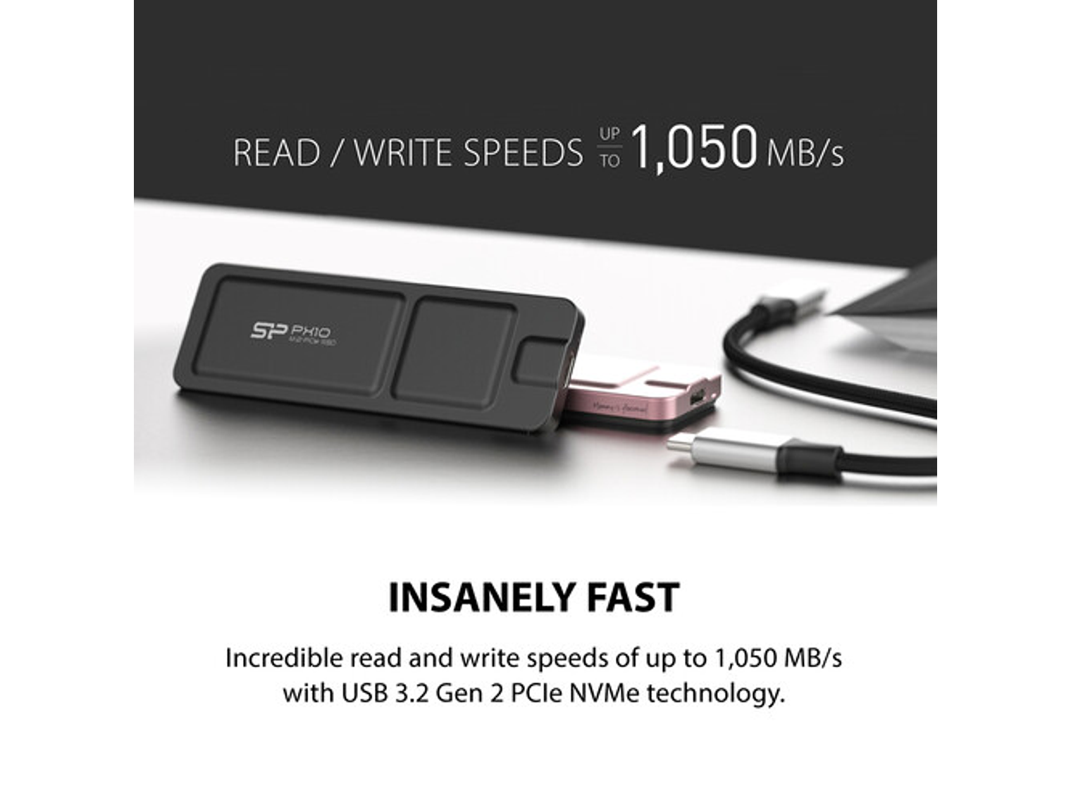 Silicon Power 1TB PX10 USB-C 3.2 Gen 2 Portable SSD 3