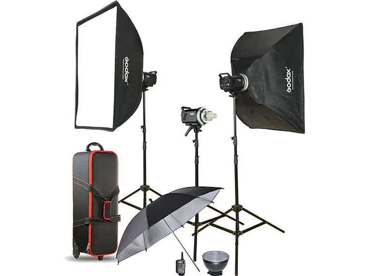 Kit Flash de Estudio Godox MS300 - 3 x 300W 1