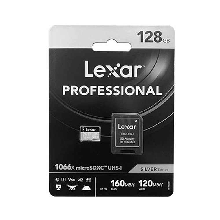 Tarjeta Memoria Lexar 128GB Micro SDXC 1066X C-10 UHS-I 160MB/s-120MB/s 1
