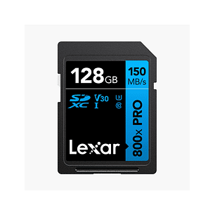 Tarjeta Memoria Lexar 128GB SDXC 800XPRO V30 UHS-I 150MB/s