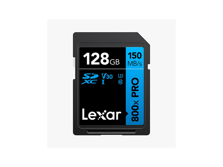 Tarjeta Memoria Lexar 128GB SDXC 800XPRO V30 UHS-I 150MB/s 2