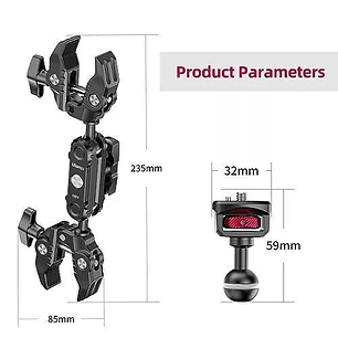 Ulanzi C017 Brazo doble Pinza y Soporte de Accesorios de 1/4