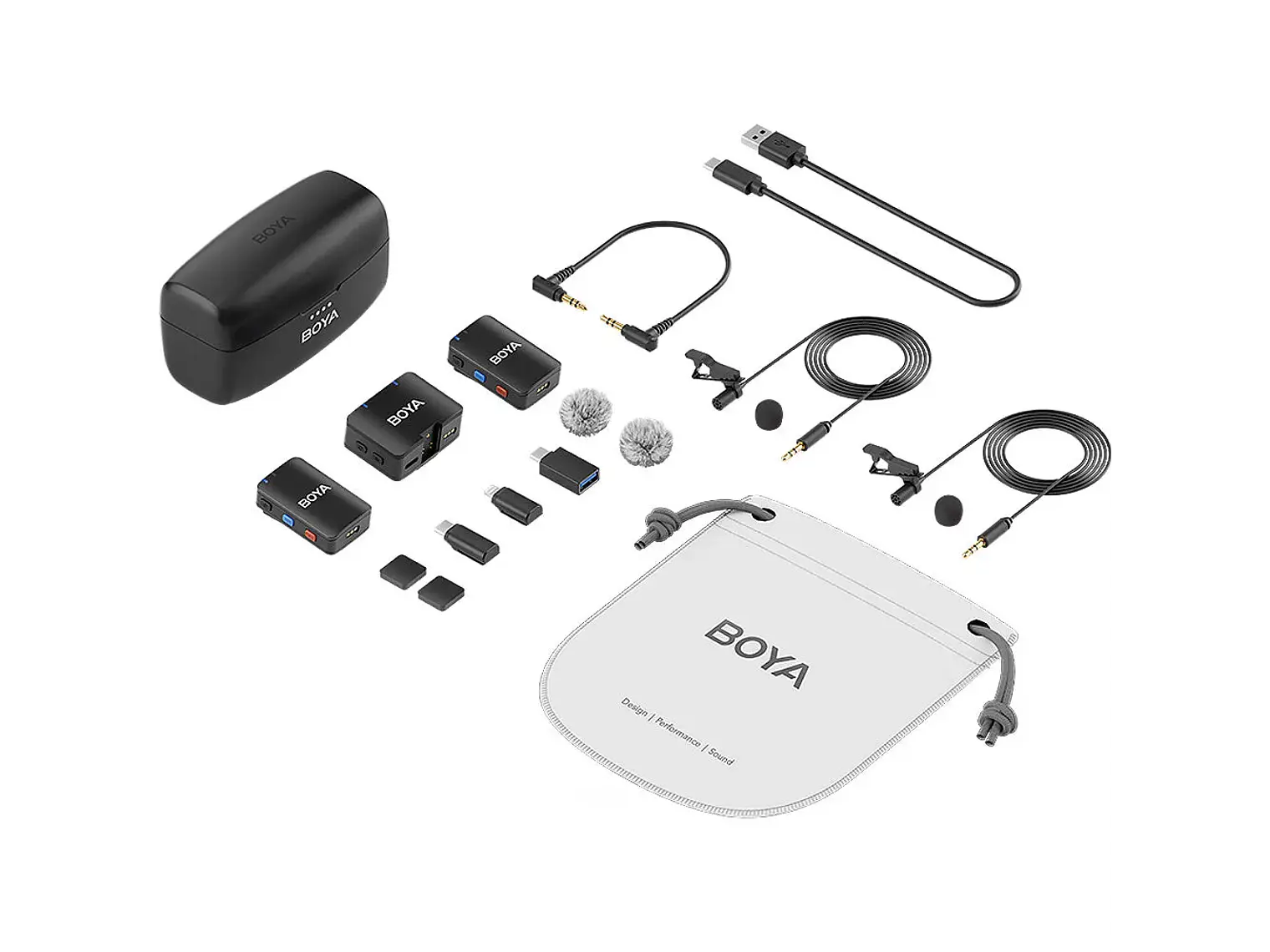 Boya Micrófono Doble 3-EN-1 Con Grabadora y 300 Metros de Alcance 2