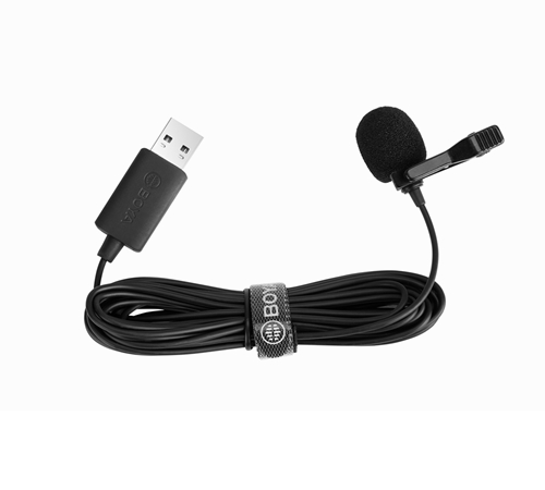 Boya Micrófono Lavalier USB Cable de 4 Metros