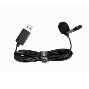 Boya Micrófono Lavalier USB Cable de 4 Metros