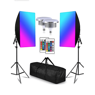 Kit de Luces Led RGB Con Softbox IL-YX-RGX02