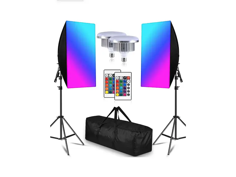 Kit de Luces Led RGB Con Softbox IL-YX-RGX02 1