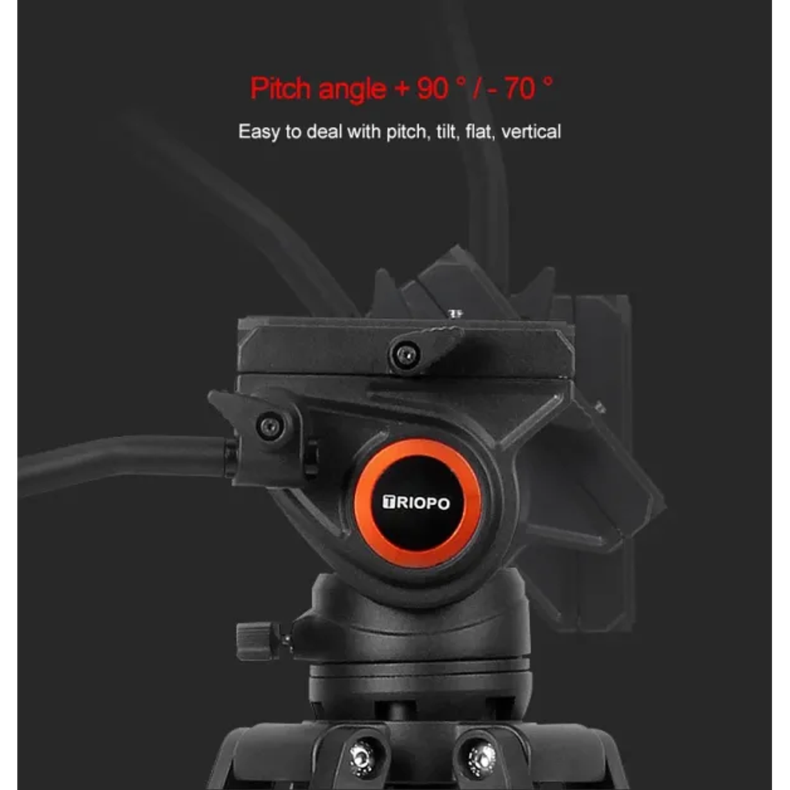 Triopo Trípode Para Video Fibra de Carbono  3