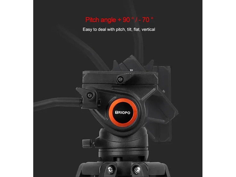 Triopo Trípode Para Video Fibra de Carbono  3