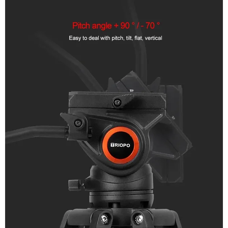 Triopo Trípode Para Video Fibra de Carbono  3