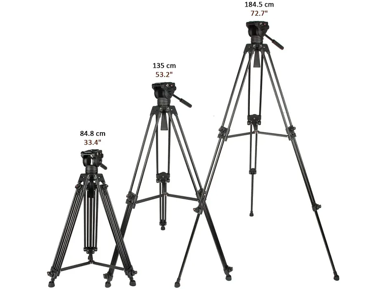 Triopo Trípode Para Video Fibra de Carbono  5