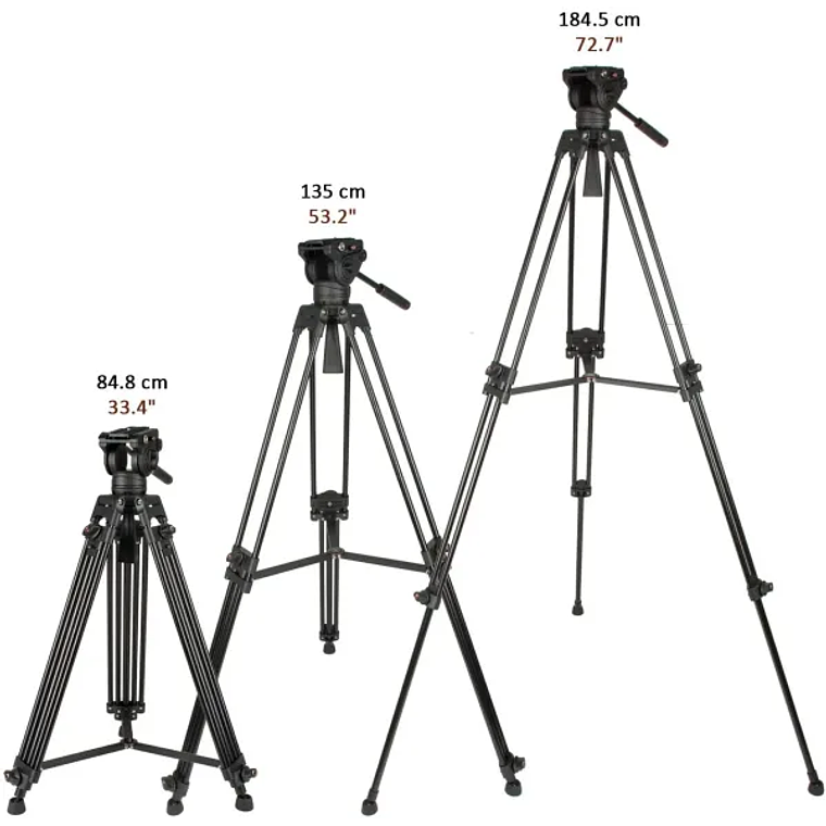 Triopo Trípode Para Video Fibra de Carbono  5