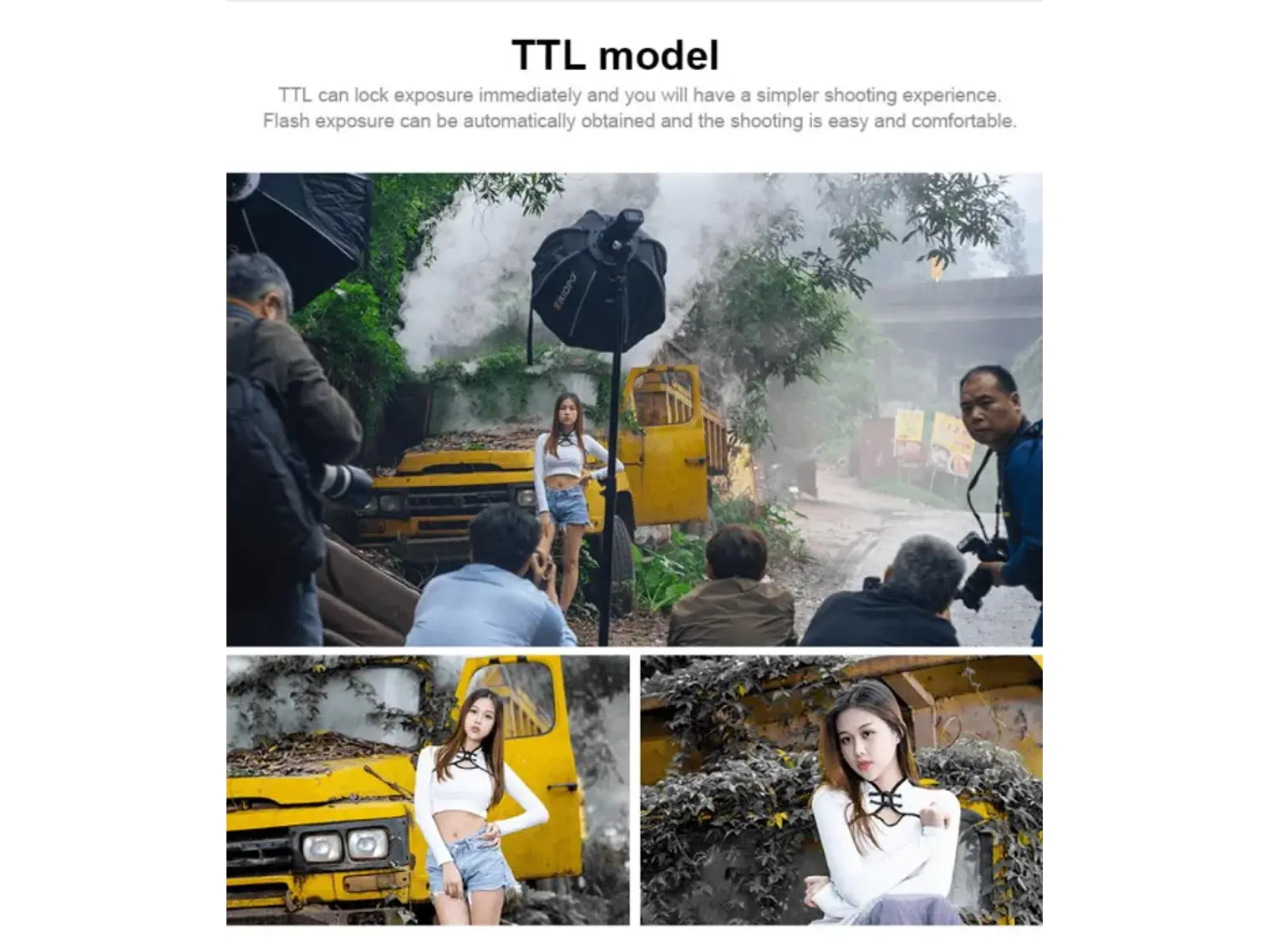 Triopo F1-250 Flash de Estudio Portátil 250W Con Batería Recargable 6