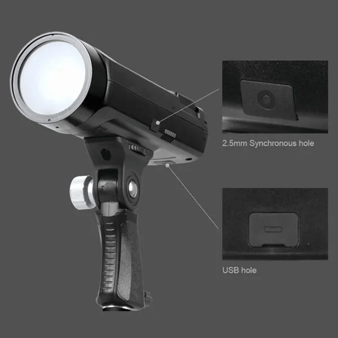 Triopo F1-250 Flash de Estudio Portátil 250W Con Batería Recargable 4