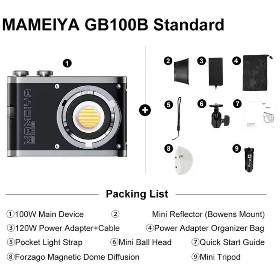 Triopo Mameiya GB100B Luz Led 100W 3