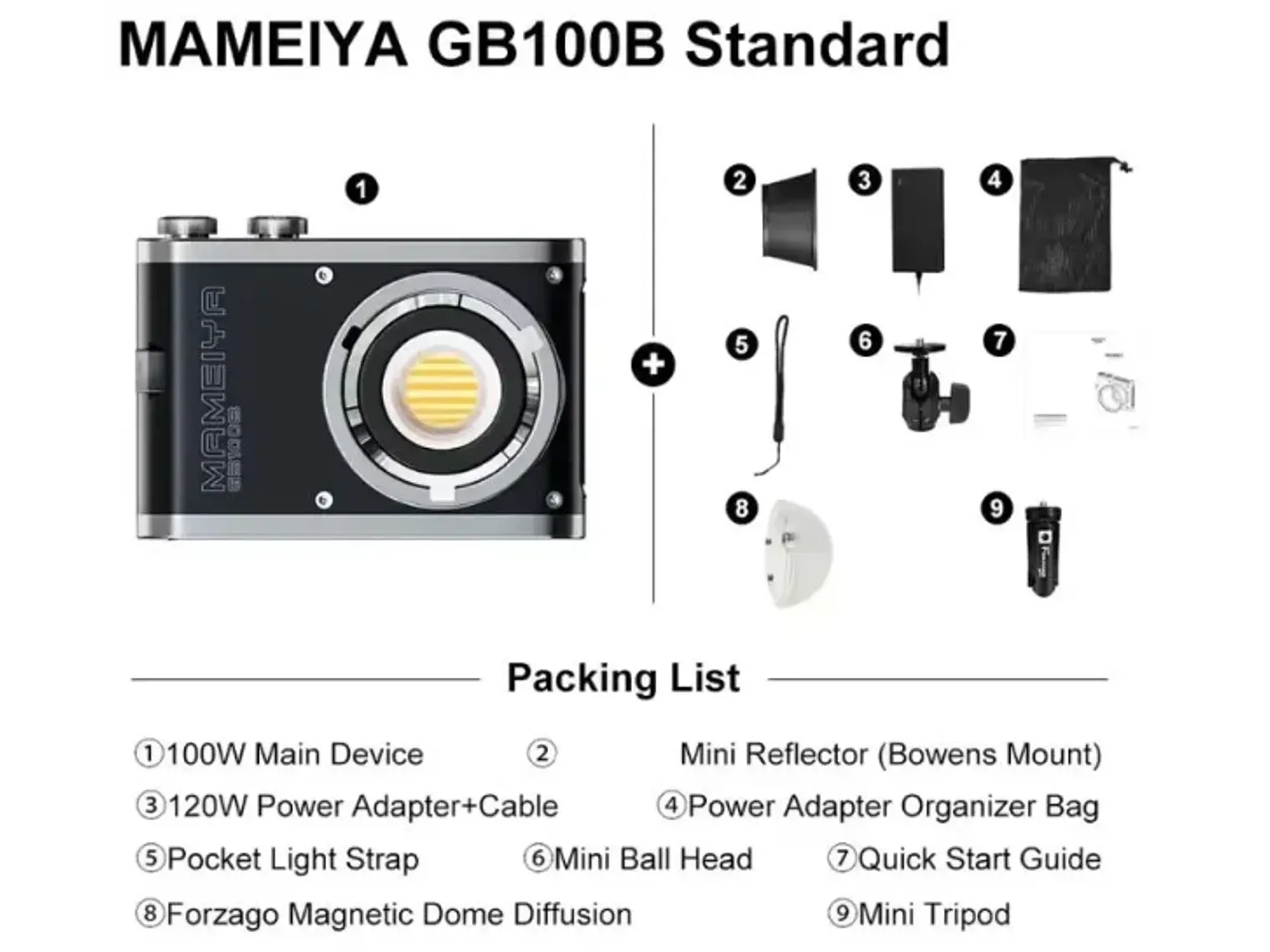 Triopo Mameiya GB100B Luz Led 100W 3