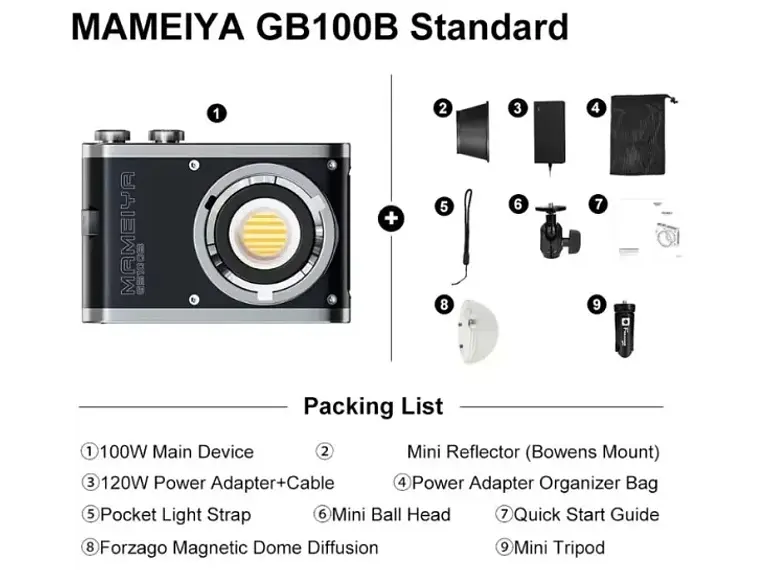 Triopo Mameiya GB100B Luz Led 100W 3