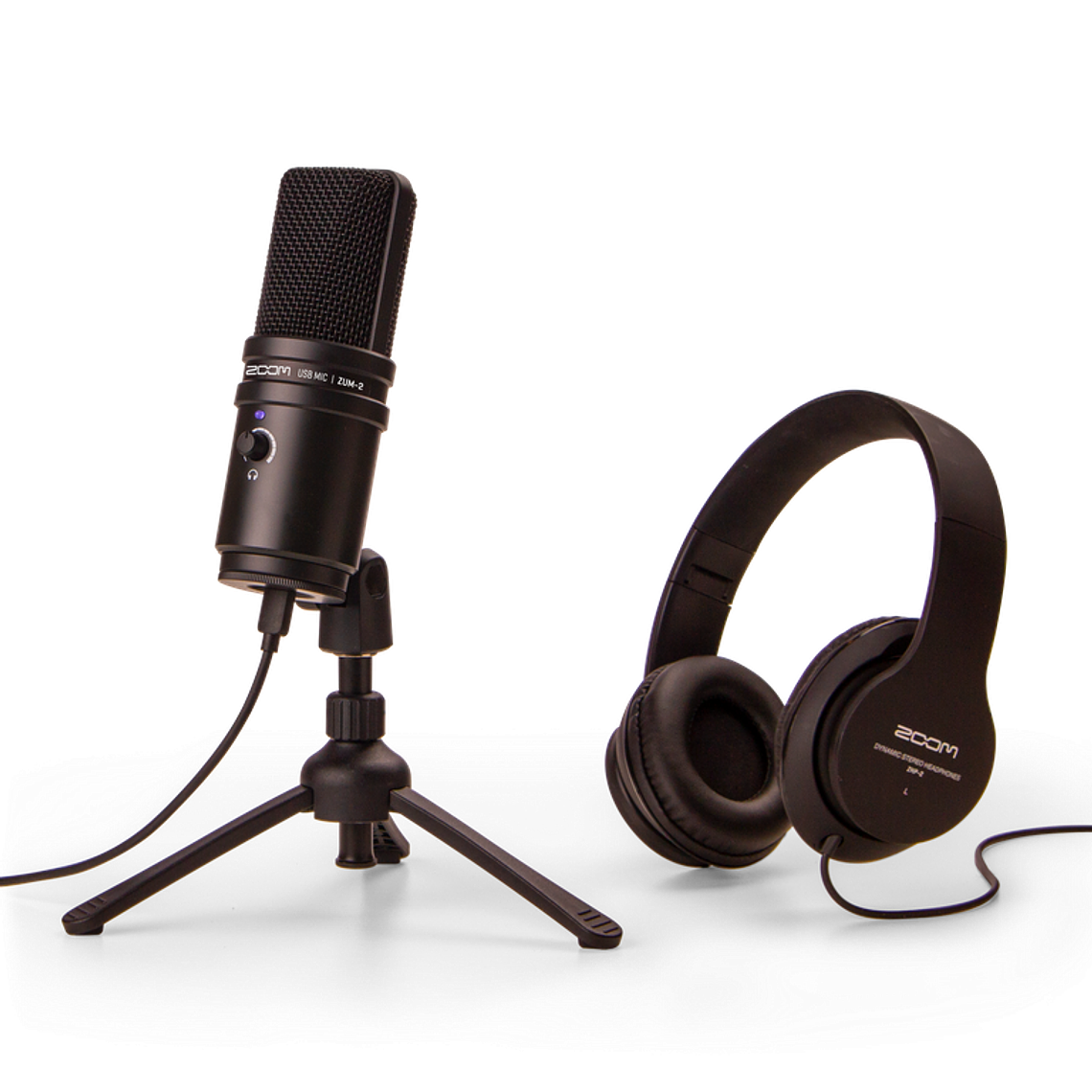 ZUM-2PMP Pack de Podcast Con Audífonos y Micrófono USB 2