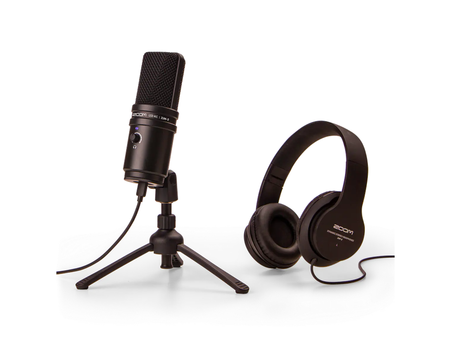 ZUM-2PMP Pack de Podcast Con Audífonos y Micrófono USB 2