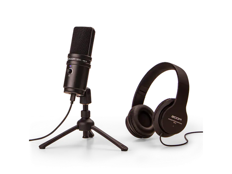 ZUM-2PMP Pack de Podcast Con Audífonos y Micrófono USB 2