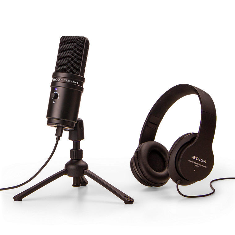 ZUM-2PMP Pack de Podcast Con Audífonos y Micrófono USB 2