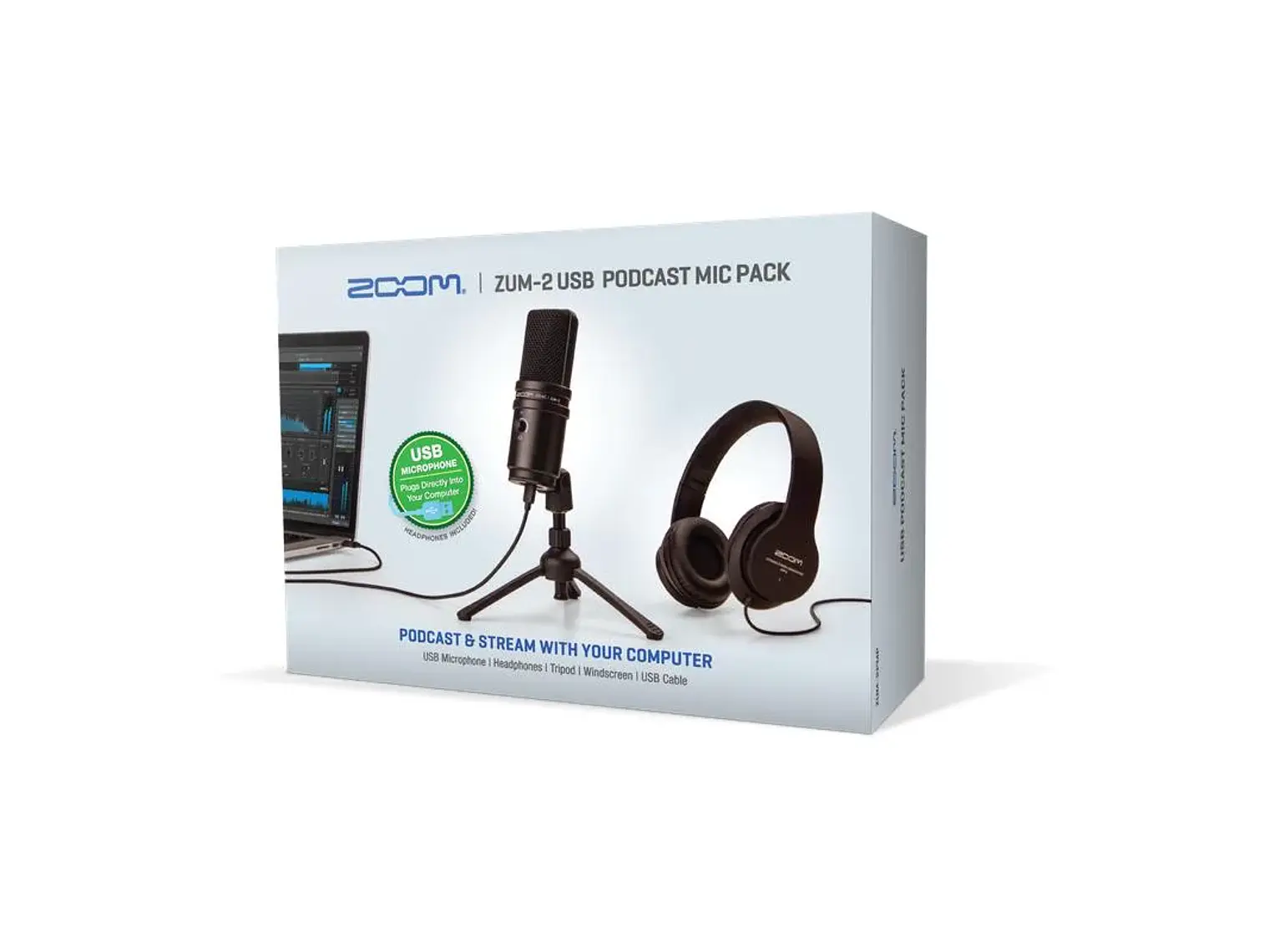 ZUM-2PMP Pack de Podcast Con Audífonos y Micrófono USB 1