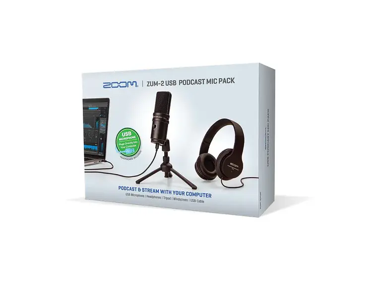 ZUM-2PMP Pack de Podcast Con Audífonos y Micrófono USB 1