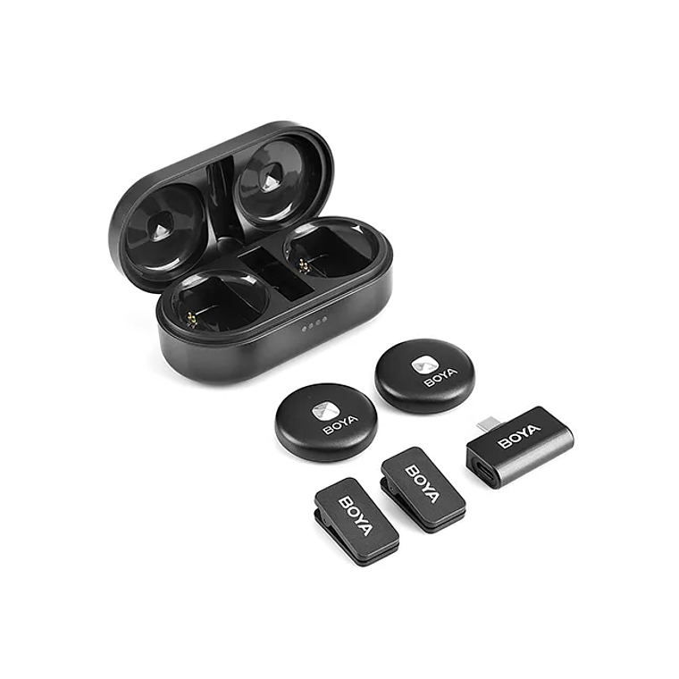 Boya Omic-U kit de micrófono doble inalámbrico con conector USB-C 3